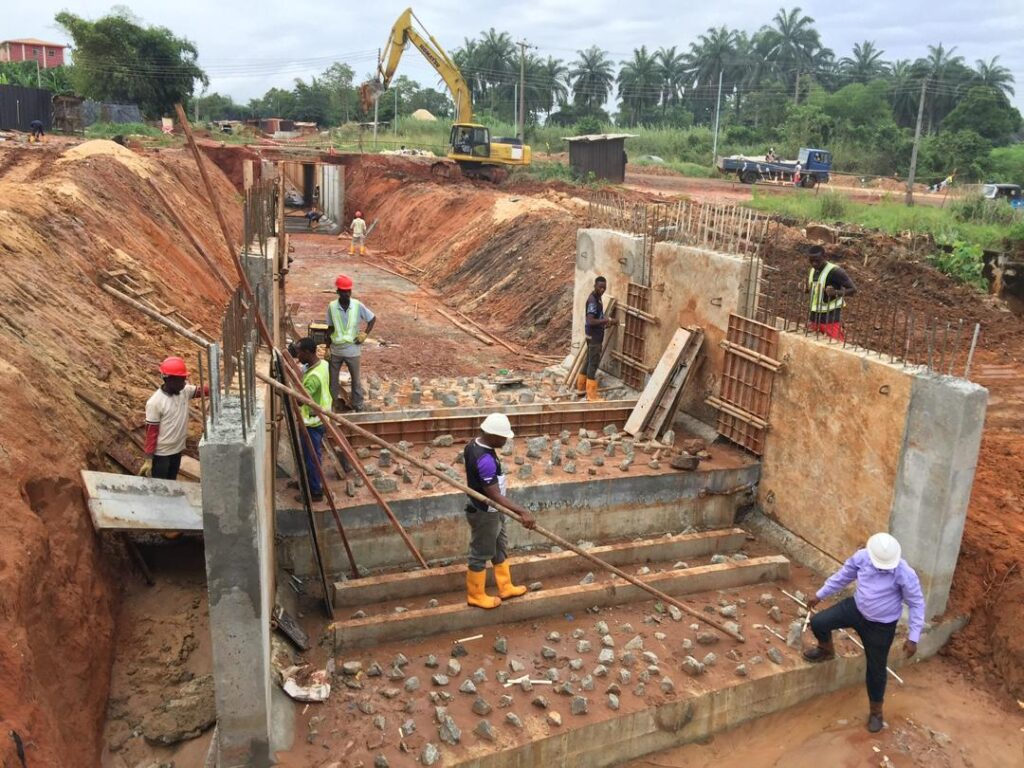A bridge under construction in Nigeria